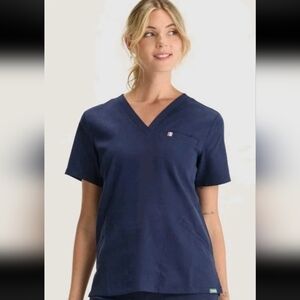 Mediclo Women's L Scrub Green Top Medical Nurse, Silky Soft,  NWT